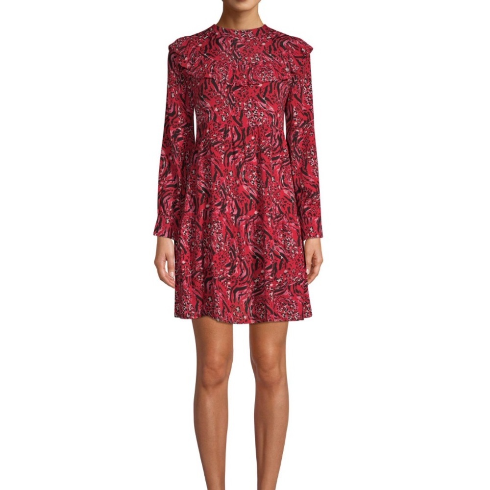 Animal Print Dress Long Sleeve Dress